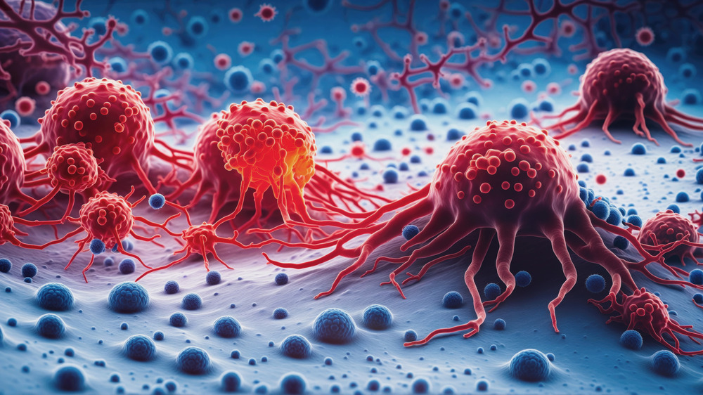 Immune cells locating cancer cells